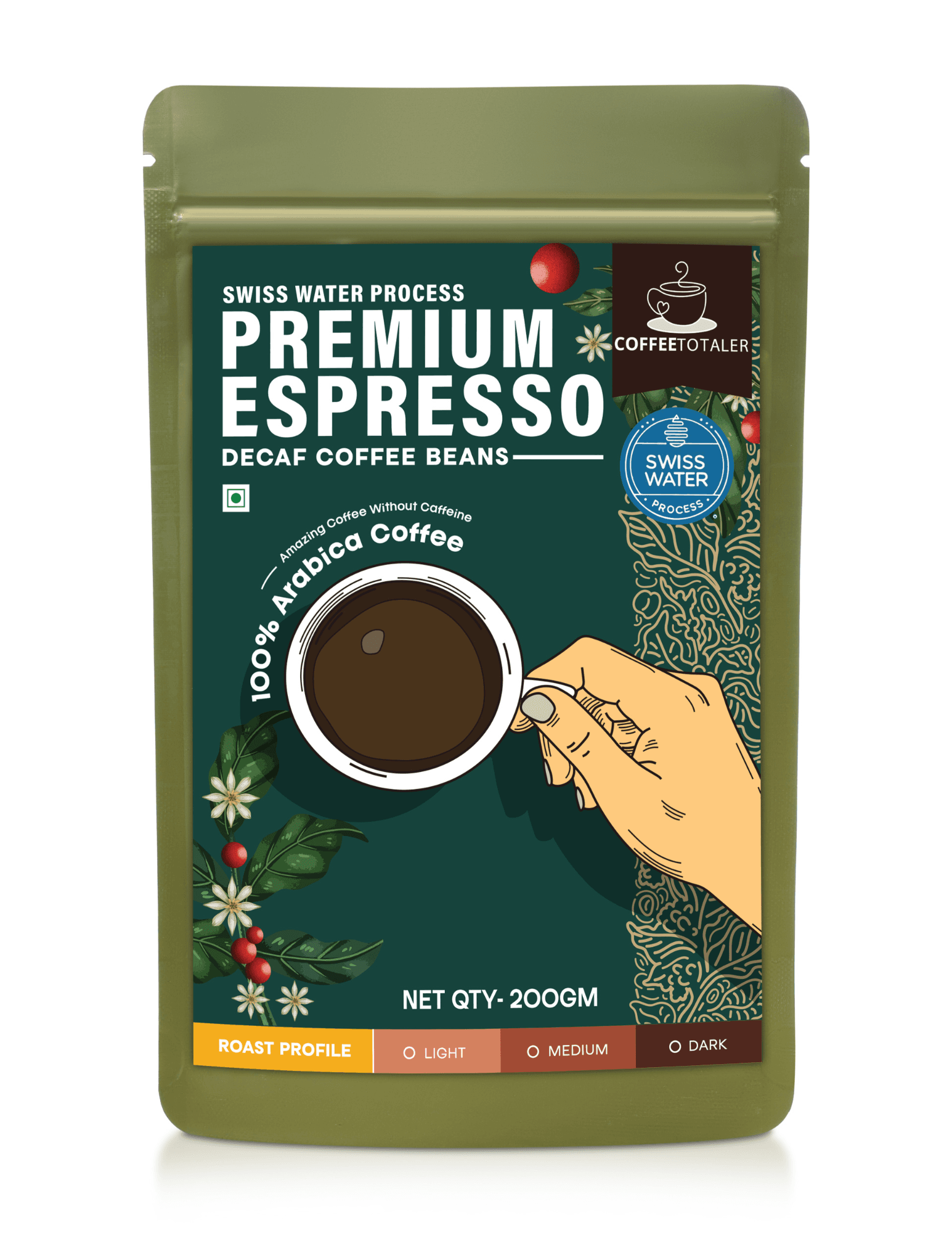 Premium Espresso Decaf Coffee Beans