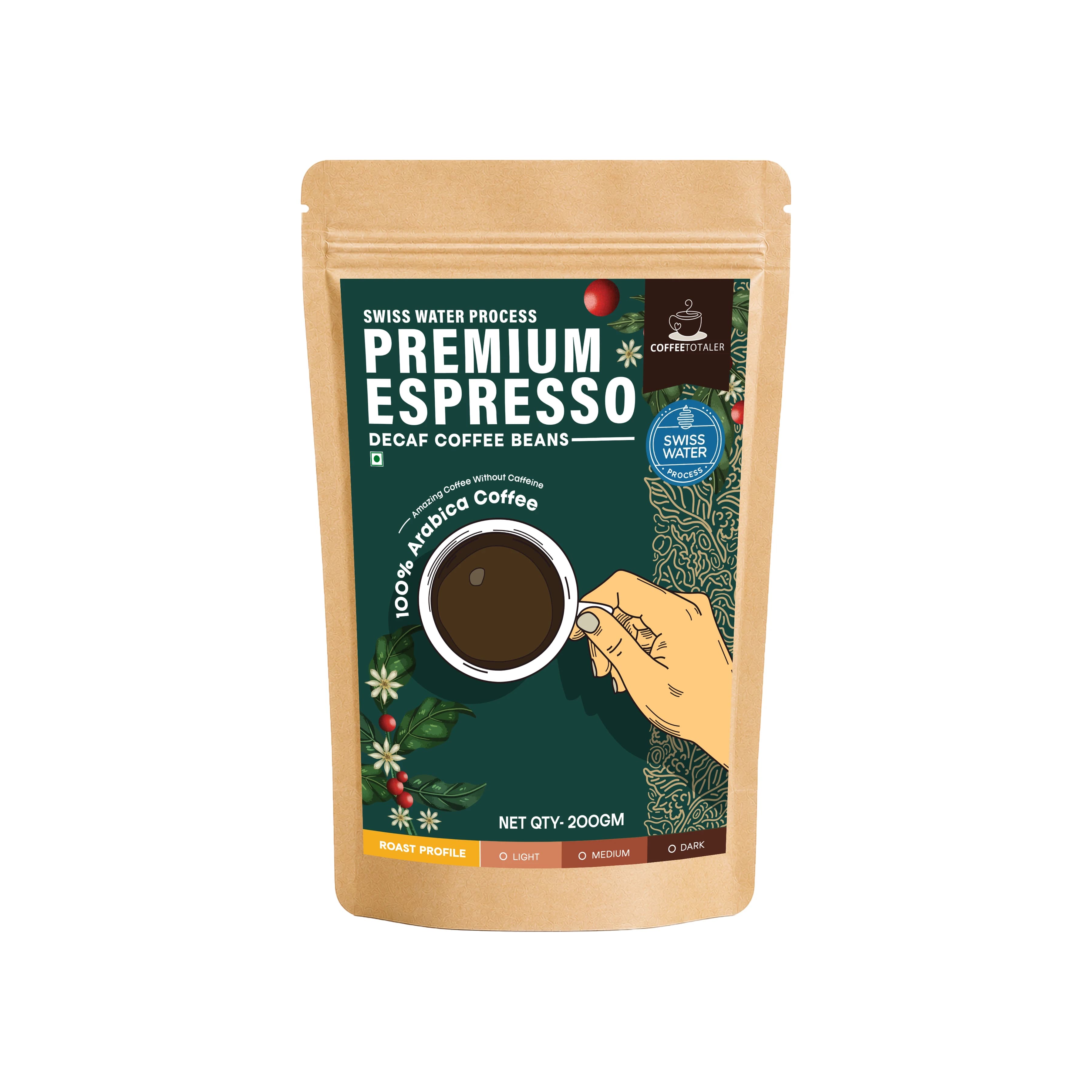 Premium Espresso Decaf Coffee Beans